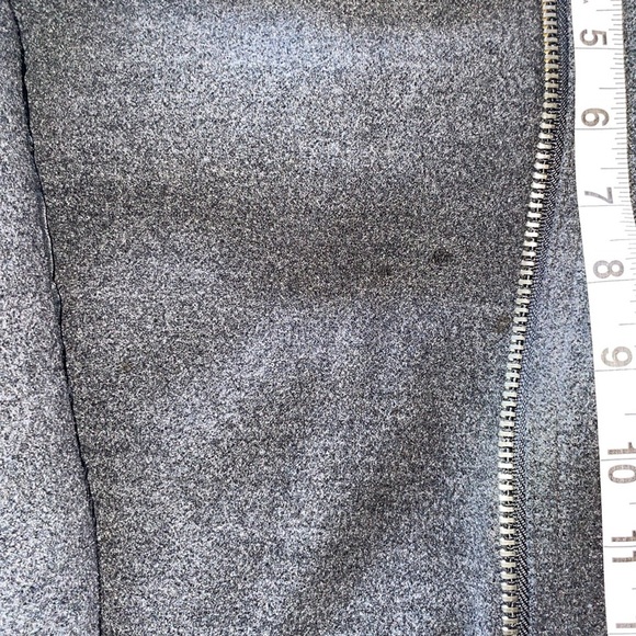 Ellen Tracy Charcoal Military Trench Overcoat Side Full Zip Belted Pea Coat Sz M - Picture 9 of 12